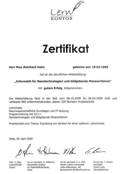 Abschlusszertifikat